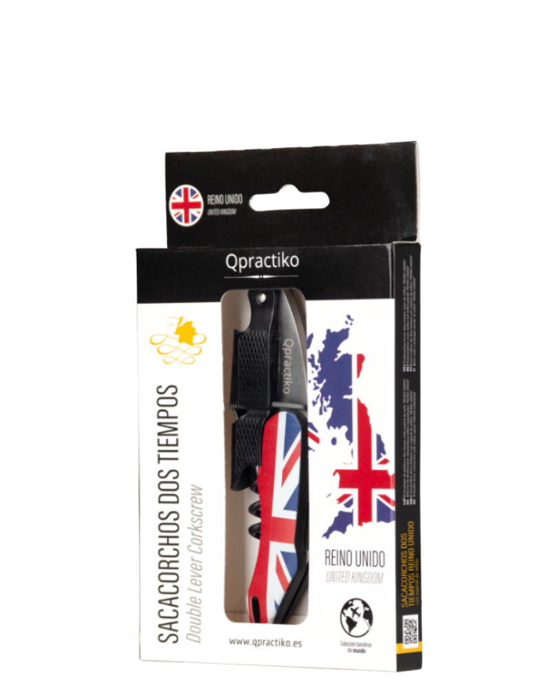 SACACORCHOS DOS TIEMPOS "BANDERA REINO UNIDO" SACACORCHOS DOS TIEMPOS "BANDERA REINO UNIDO"