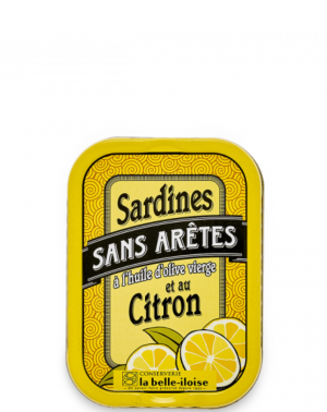 SARDINAS SIN ESPINAS EN ACEITE DE OLIVA Y LIMÓN